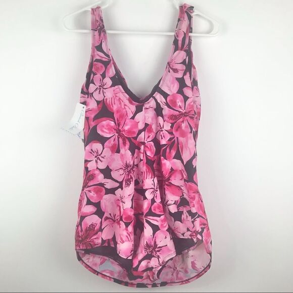 Beach Belle Honolulu Pink One Piece Swimsuit NEW - Picture 2 of 13